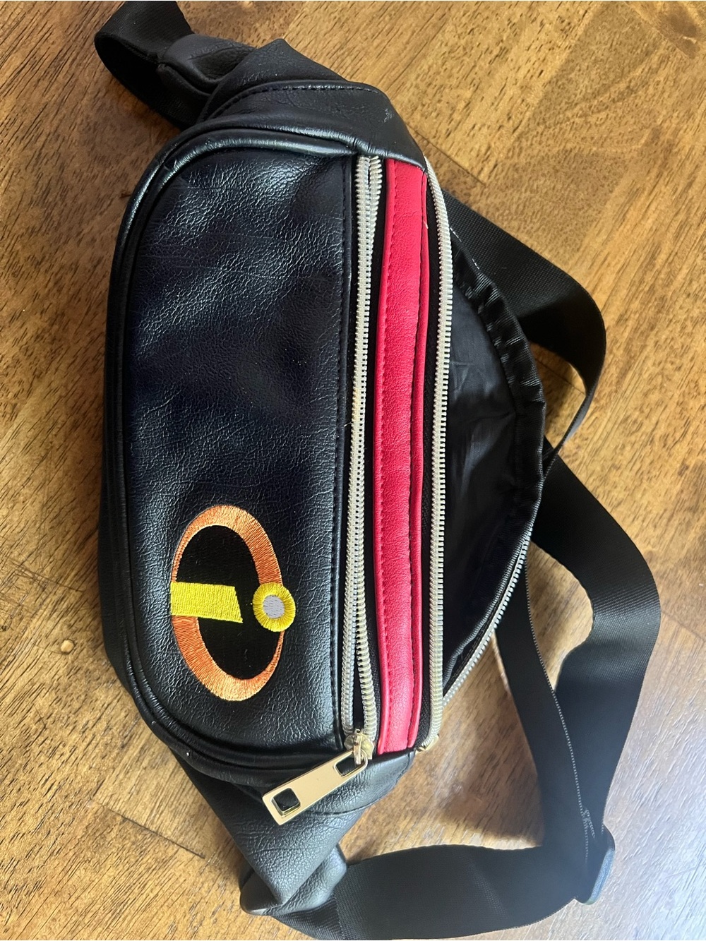 Disney Black Crossbody Sling Bag with Red Trim The Incredibles
